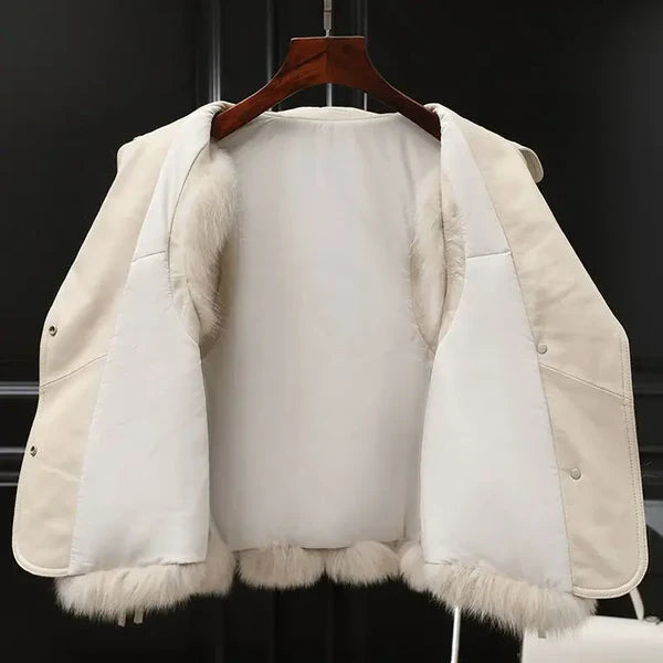 Chic Faux Fur Belted Vest