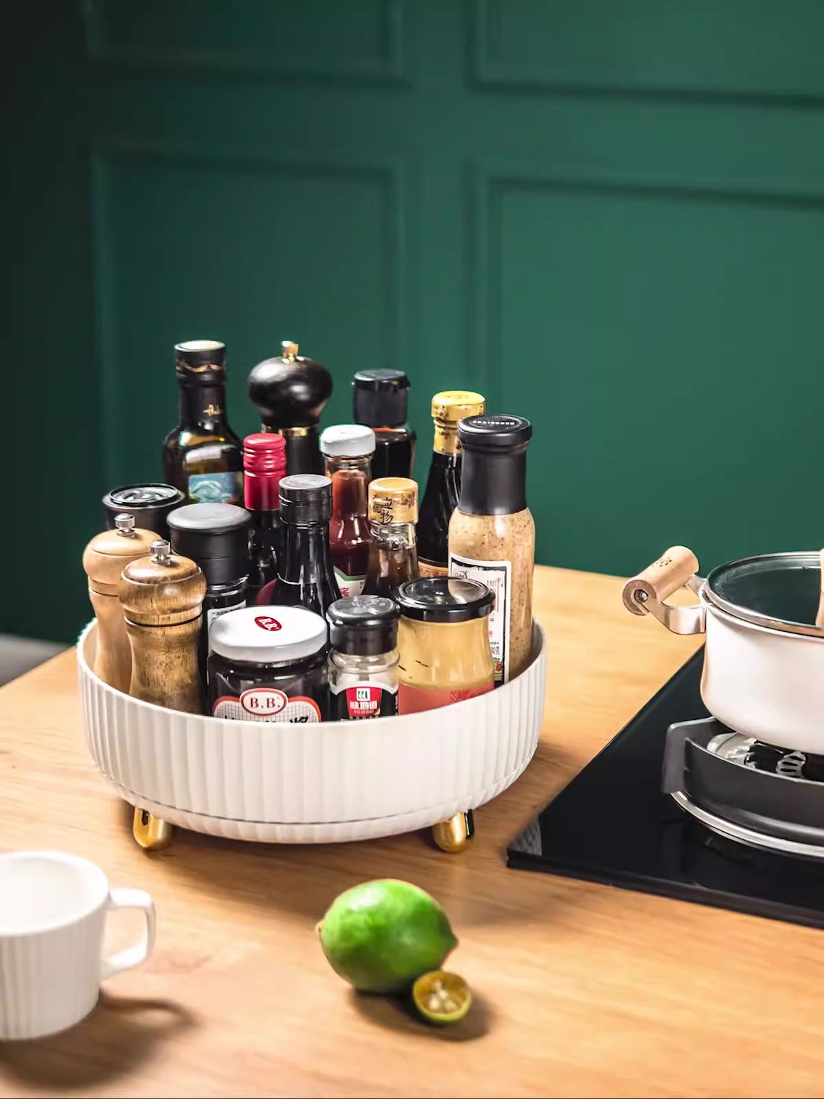 SpinEase™ - Rotating Cosmetic & Kitchen Storage Turntable Organizer