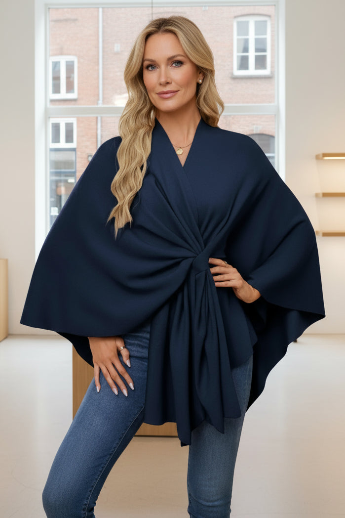 Elegant Knit Poncho Wrap for Cozy Style