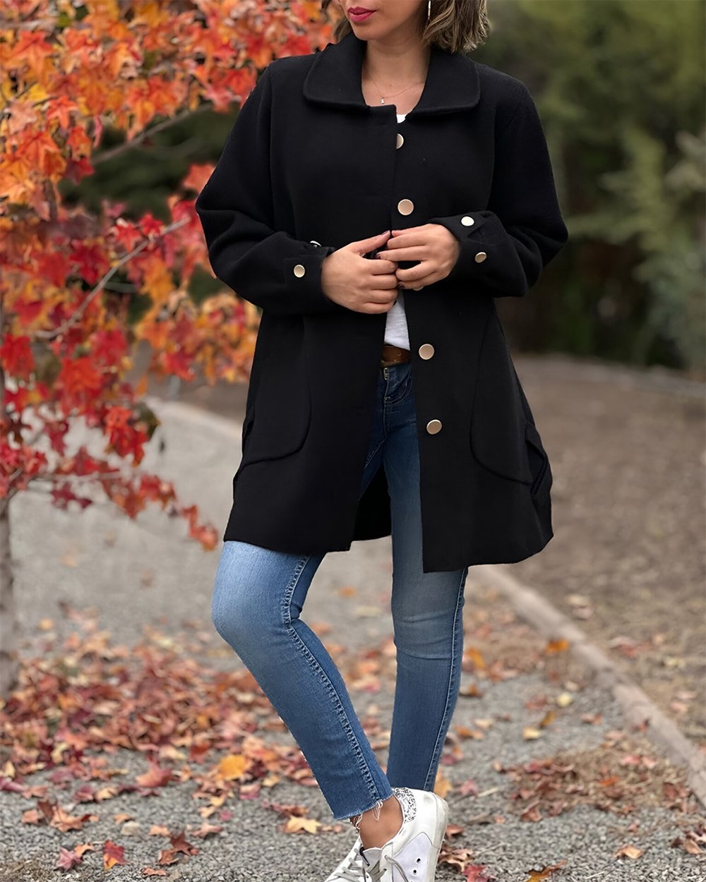 Elegant jacket with chic side knot
