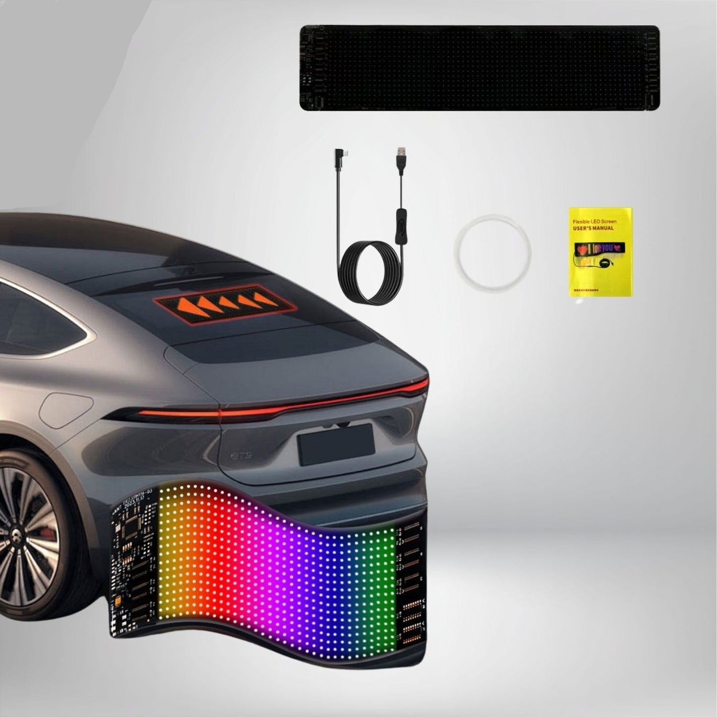 Customizable LED Truck and Car Screen with Devil Eyes Design