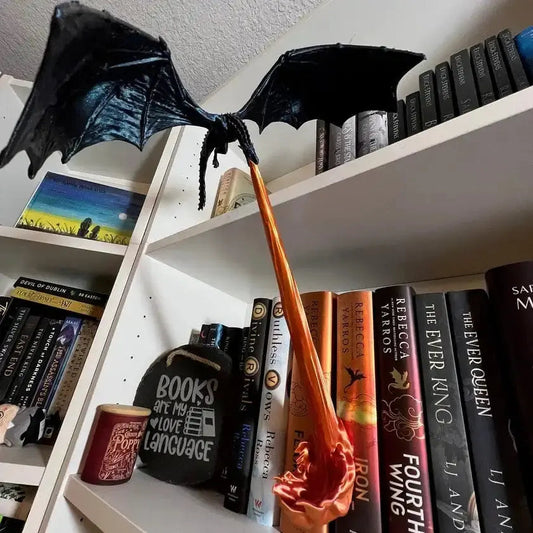 Mystical Dragon Flame Decorative Bookend
