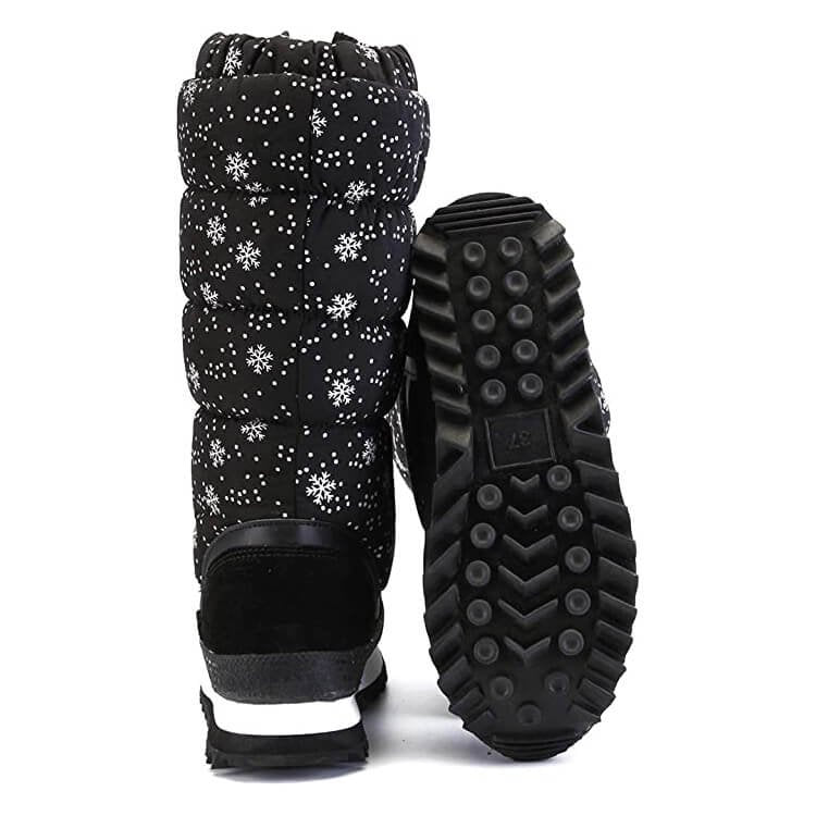 Silver Snowflake Winter Snowboots for Women