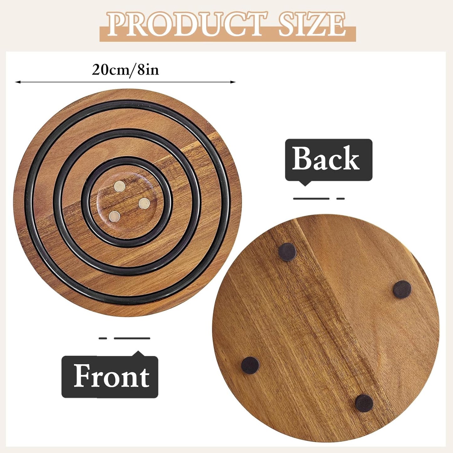 MagniWood™ - Stylish Magnetic Wooden Coasters for Home Decor