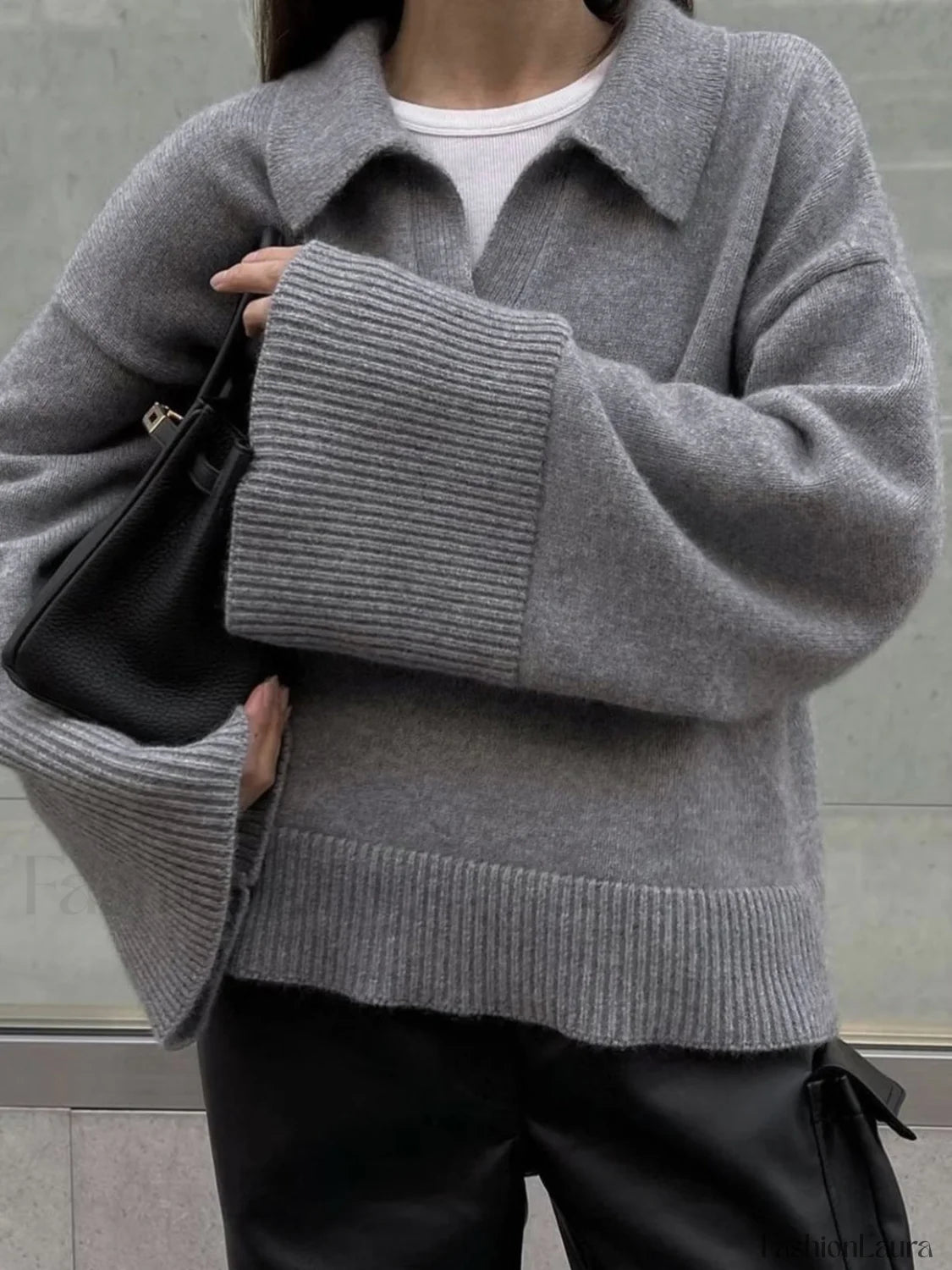 Cozy Minimalist Oversized Knit Sweater