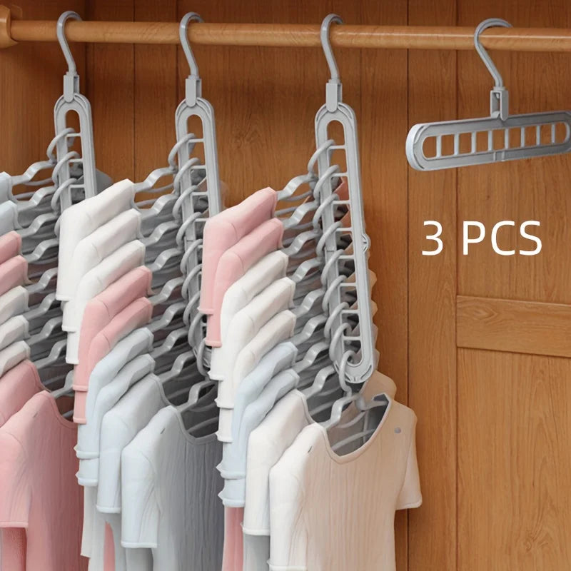 Hanglee™ - Space-Saving 9-Hole Foldable Closet Hangers