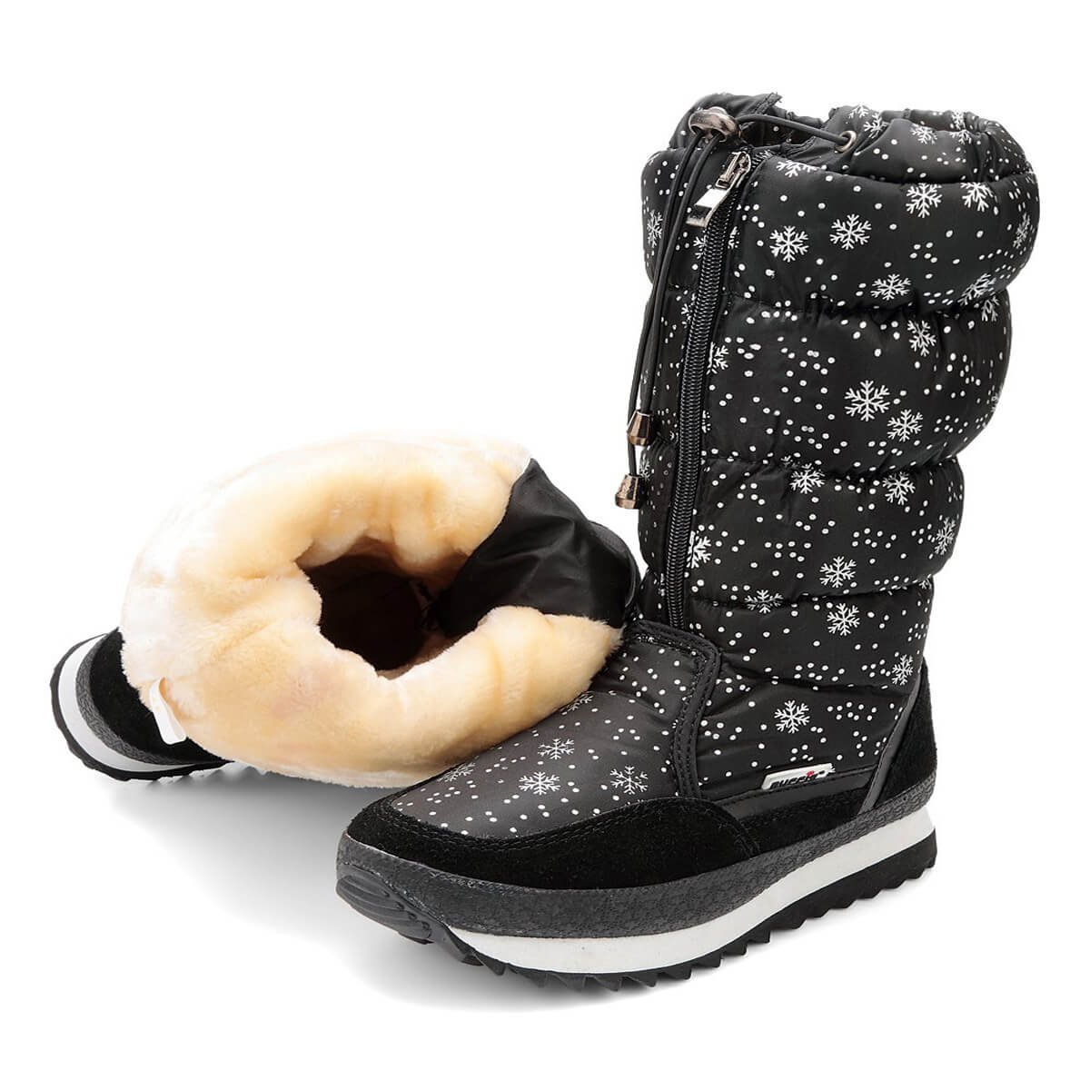 Silver Snowflake Winter Snowboots for Women
