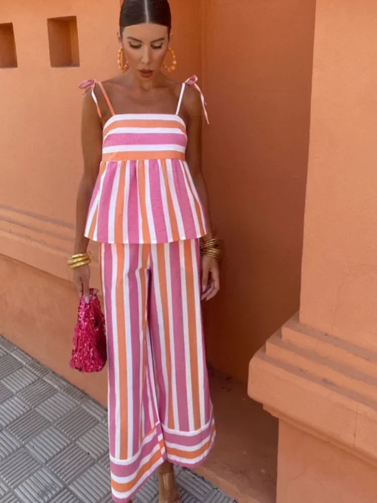 Vibrant Printed Two-Piece Set for Breezy Summer Style