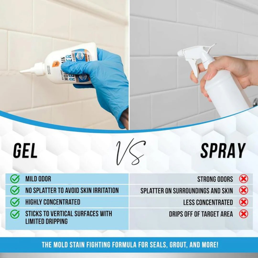 CleanEase™ - Heavy Duty Mold Remover Gel with Scrub Brush