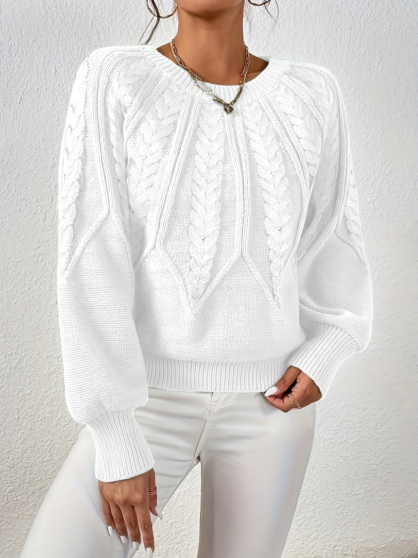 Elegant Long Sleeve Pullover Sweater