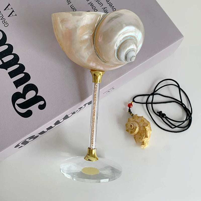 Elegant Ocean-Inspired Cocktail Glass