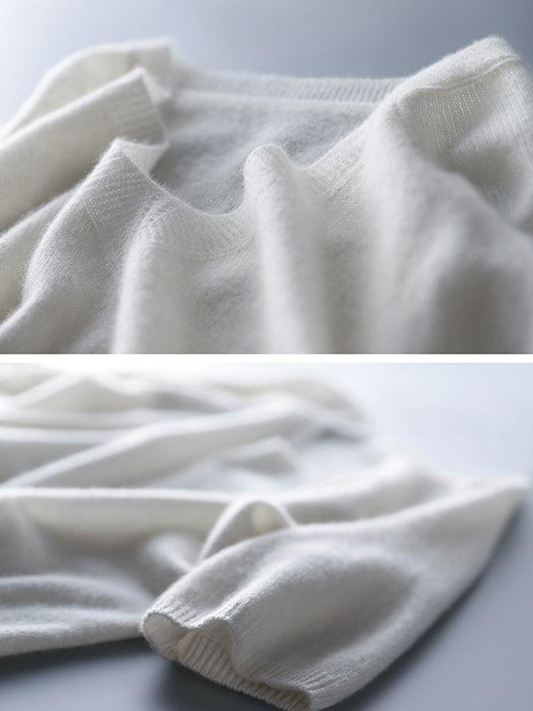Luxury Soft Cashmere V-Neck Sweater for Women
