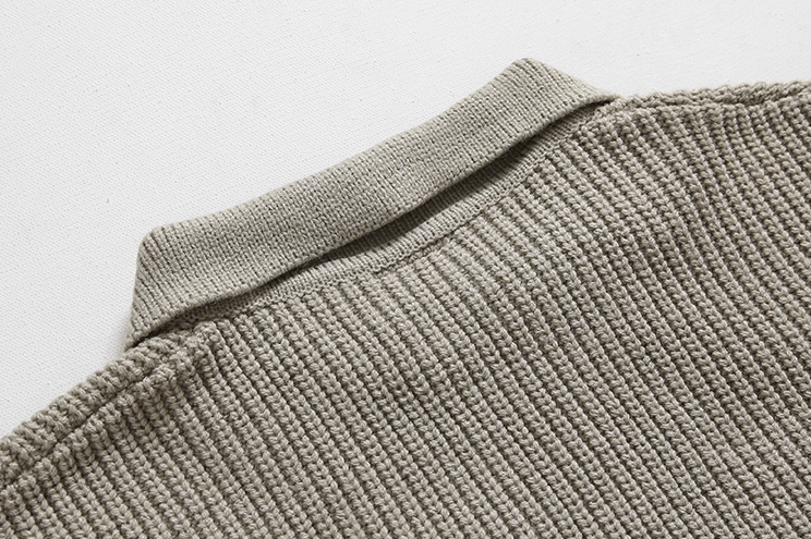 Cozy Knitted Half Zip Sweater with Adjustable Collar