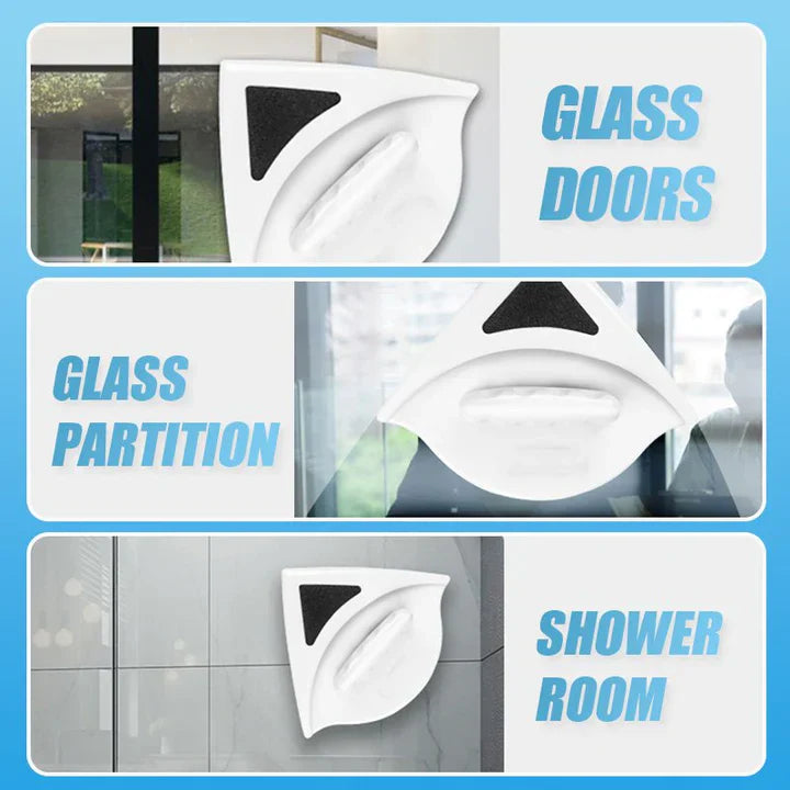 Magnetic Triangular Window Cleaner for Streak-Free Glass
