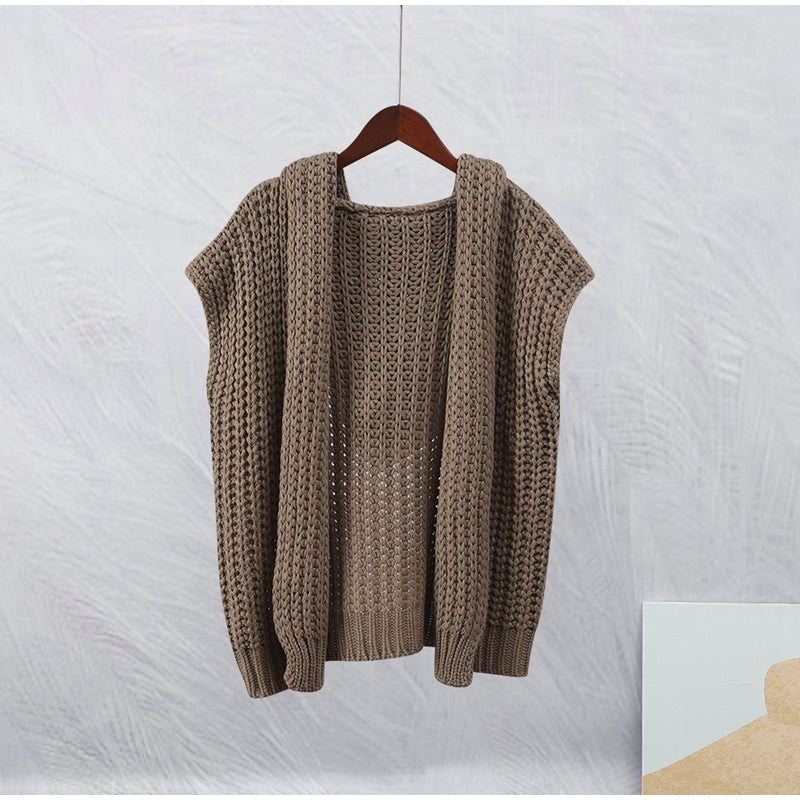Adriana™ - Sleeveless Loose Knit Women’s Cardigan