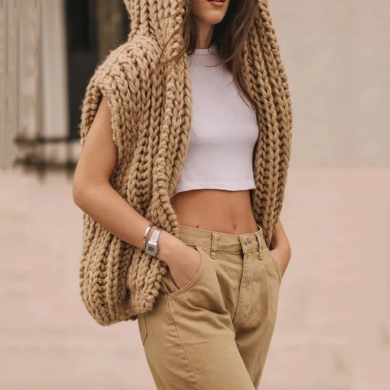 Cozy Loose Knit Hoodie Sweater