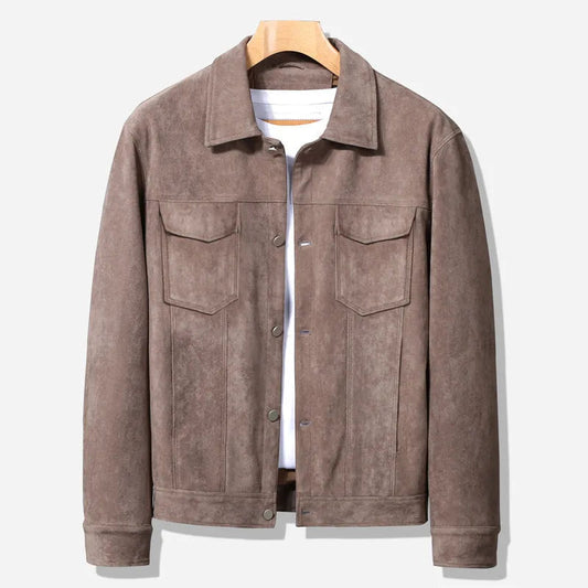 Chic Suede Jacket for Effortless Casual Style