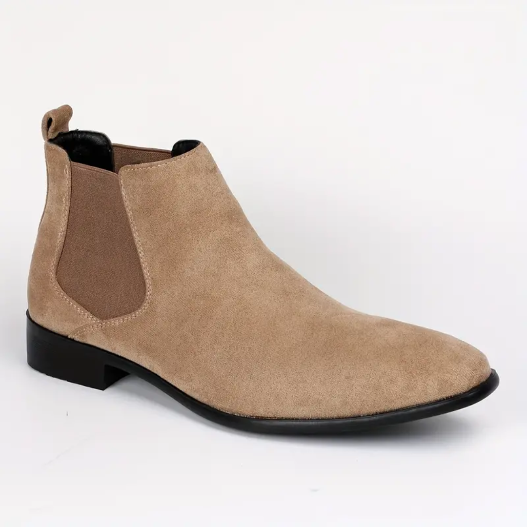 Classic Leather Chelsea Boots with Low Heel