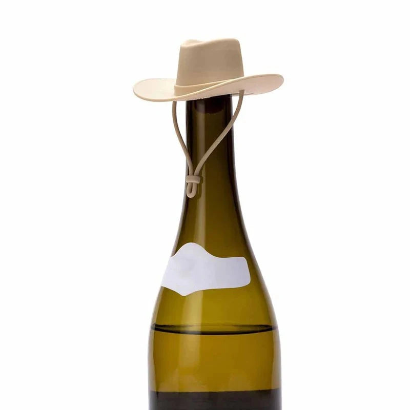 Rustic Leather Wine Bottle Cap Accessory