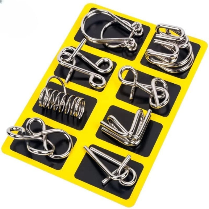 BrainFlex™ - Metal Puzzle Set for Cognitive Challenge & Fun