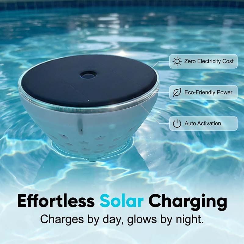 AquaGlow - Solar-Powered Pool Light That Dazzles All Night Long