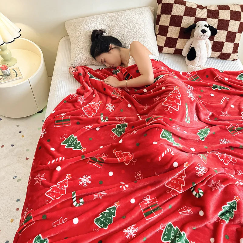 Nordvelle™ - Soft Flannel Christmas Throw Blanket, Cozy & Warm