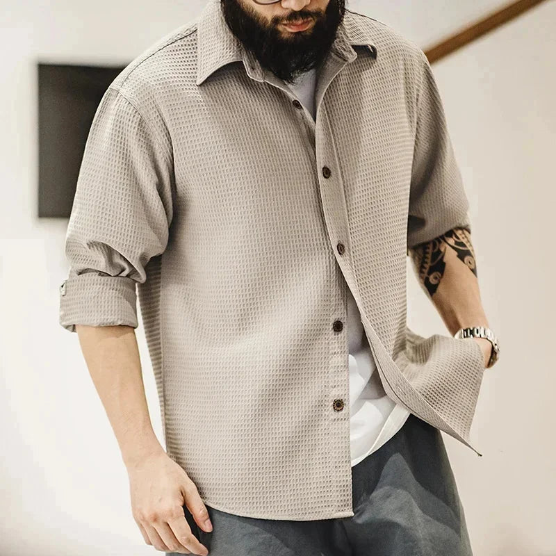 Timeless Stand Collar Shirt for Effortless Style