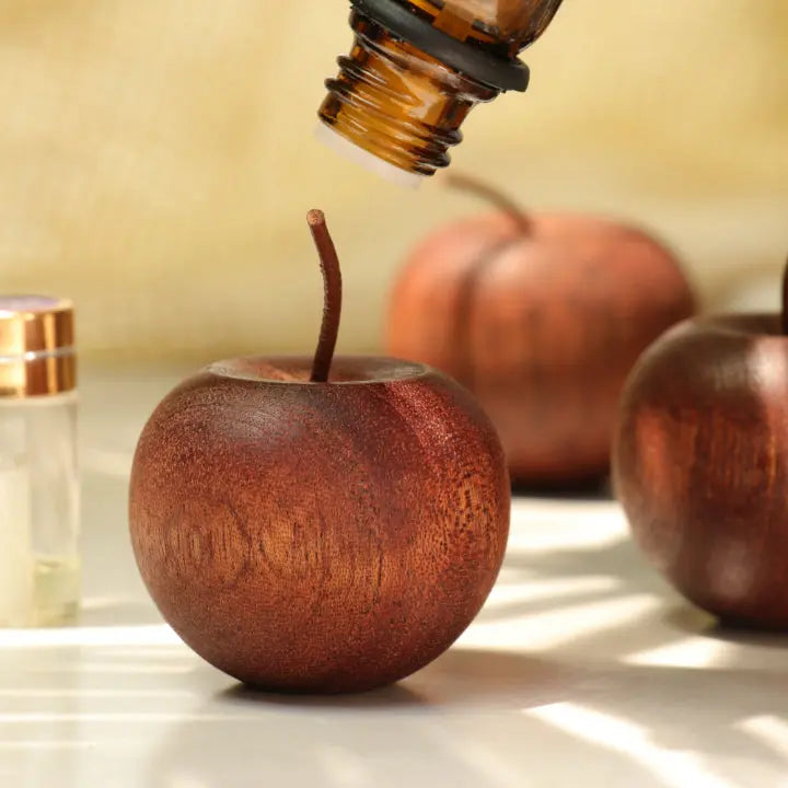 AromaApple™ - Handcrafted Wooden Essential Oil Diffuser Set