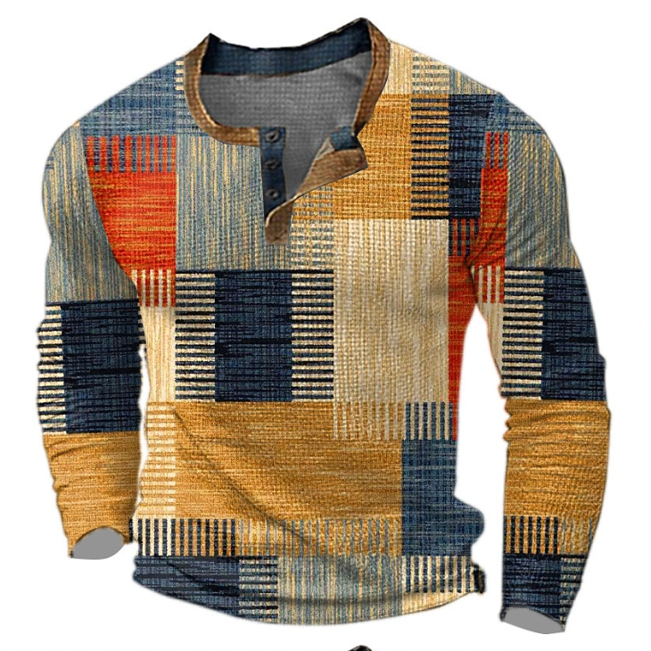 Multicolor Cashmere Crew Neck Sweater for Men