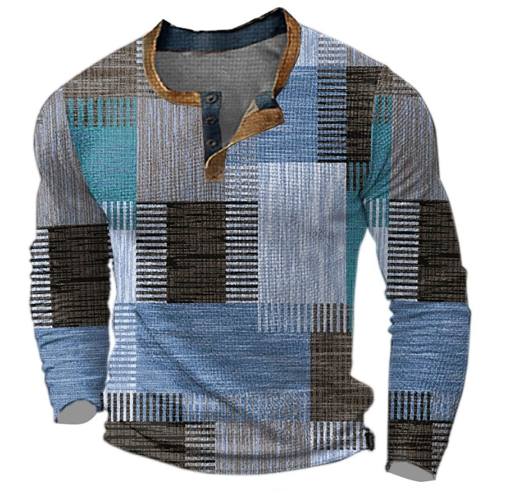 Multicolor Cashmere Crew Neck Sweater for Men