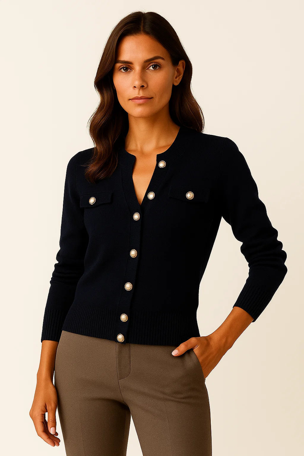 Modern Cozy Long-Sleeve Cardigan