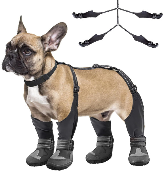 PawGuard™ - Adjustable Dog Suspender Boots for Winter Hiking