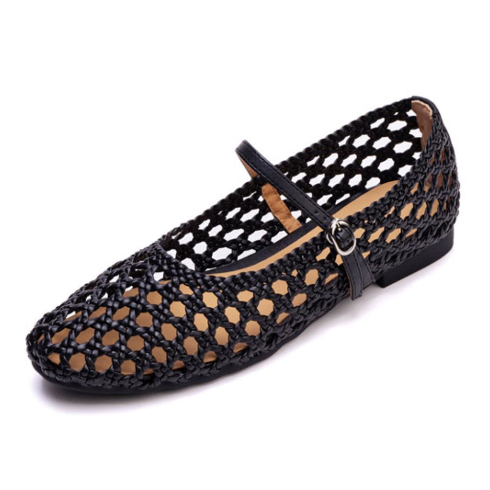 Women's Woven Mesh Mary Jane Flats