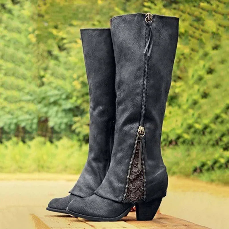 Chic Knee-High Leather Boots