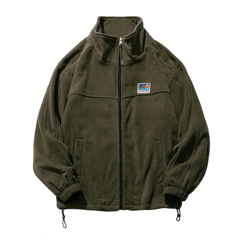 Men’s Lightweight Cotton Jacket with Stand-Up Collar and Zipper