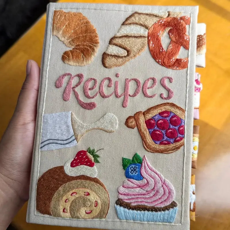Culina™ - Embroidered Splash-Proof Recipe Book