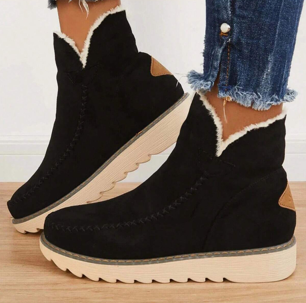 Cozy Knit Winter Ankle Boots