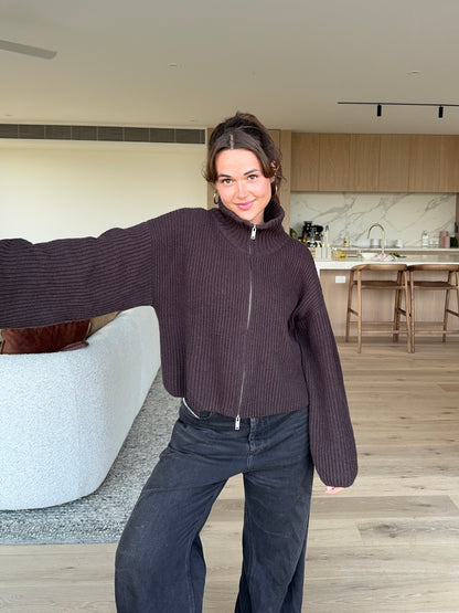 Luxury Wool Cashmere Zip Jacket