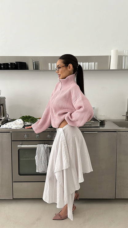 Luxury Wool Cashmere Zip Jacket