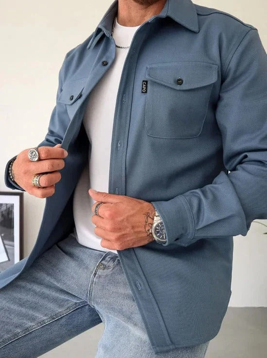 Casual Cotton Overshirt for Men