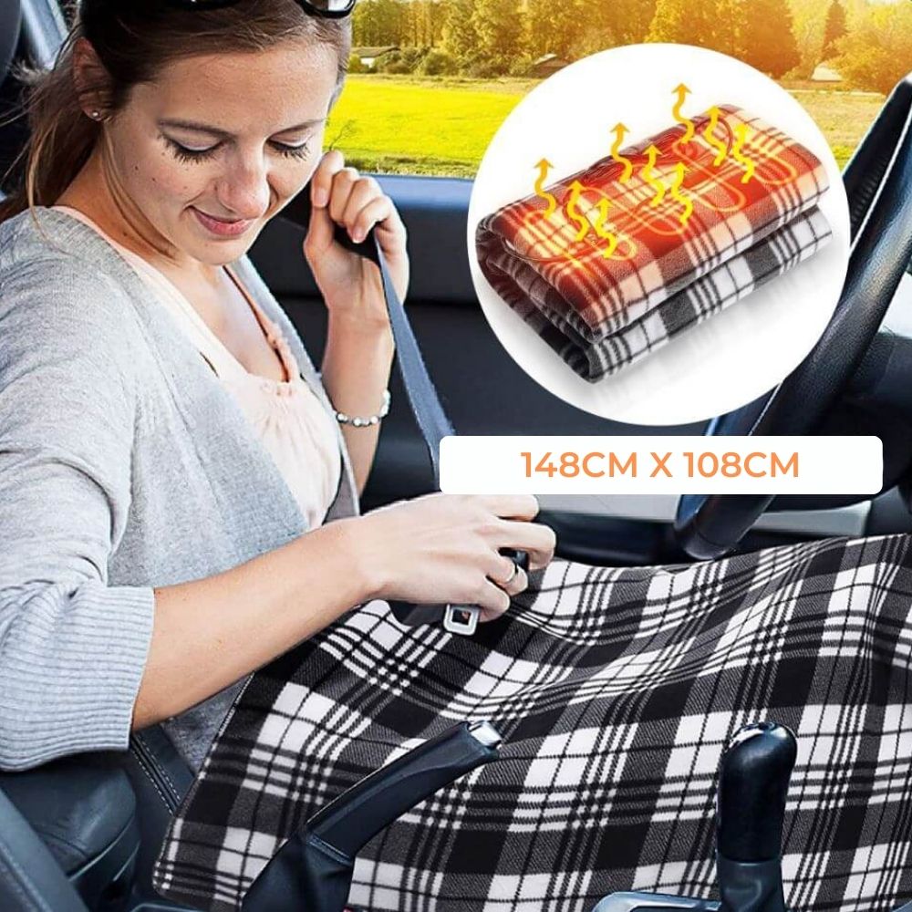CozyDrive™ - Electric Heated Car Blanket for Winter Comfort