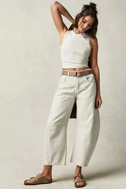 Wide-Cut Casual Winter Jeans for Women