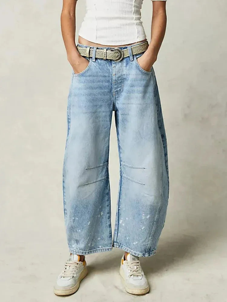 Wide-Cut Casual Winter Jeans for Women