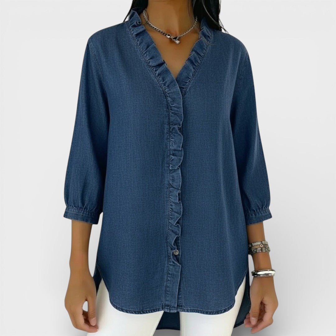 ChicRuffle - Elegant Ruffled Blouse
