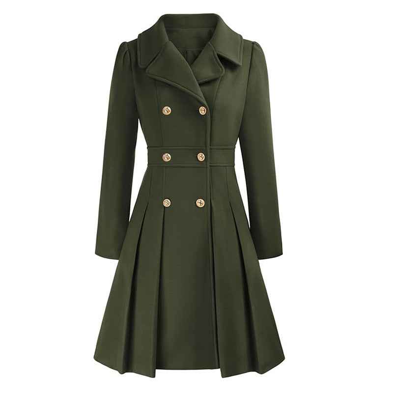 Chic Elegant Wool Blend Winter Coat