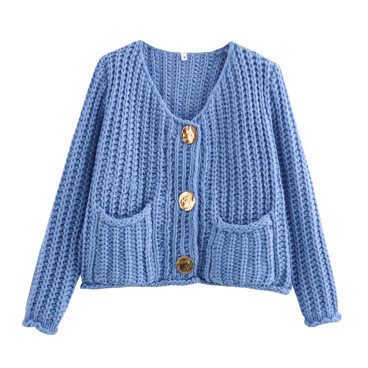 Cozy Chic Women's Buttoned Cardigan with Pockets