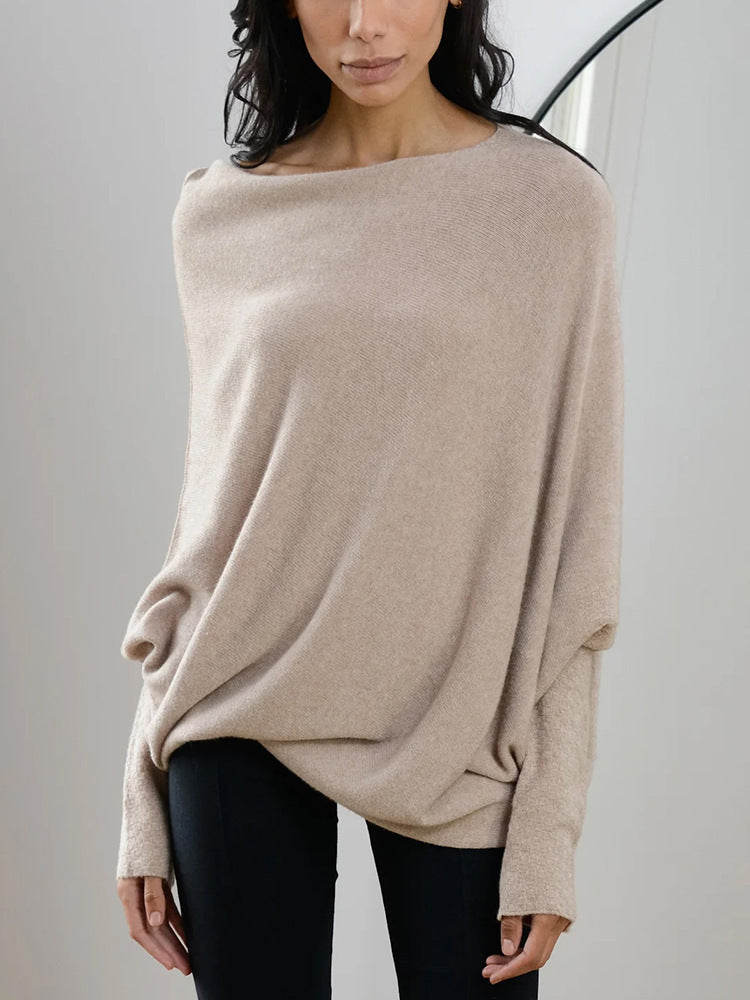 Cozy Oversized Off-Shoulder Knit Sweater