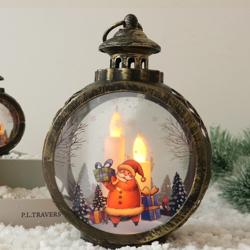 Festive LED Christmas Lamp with Snow Glow Effect
