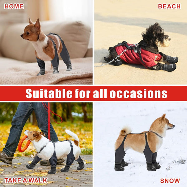 PawGuard™ - Adjustable Dog Suspender Boots for Winter Hiking