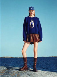 Luxury Wool-Cashmere Bear Sweater